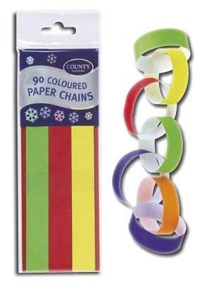 90 COLOURED PAPER CHAIN
