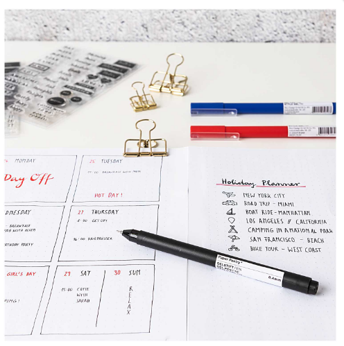 GEL PENS SET, FINE 10 PCS 0.4