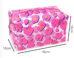 HEARTS AND LEOPARD PENCIL CASE
