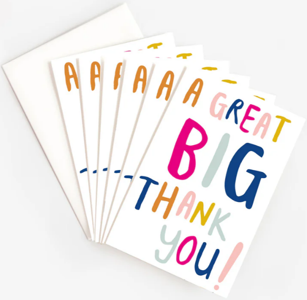 6 Thank You Cards and Env