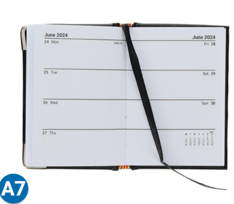A7 2024 Week To View Pocket Diary