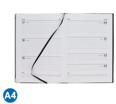 A4 2024 Week To View Desk Diary