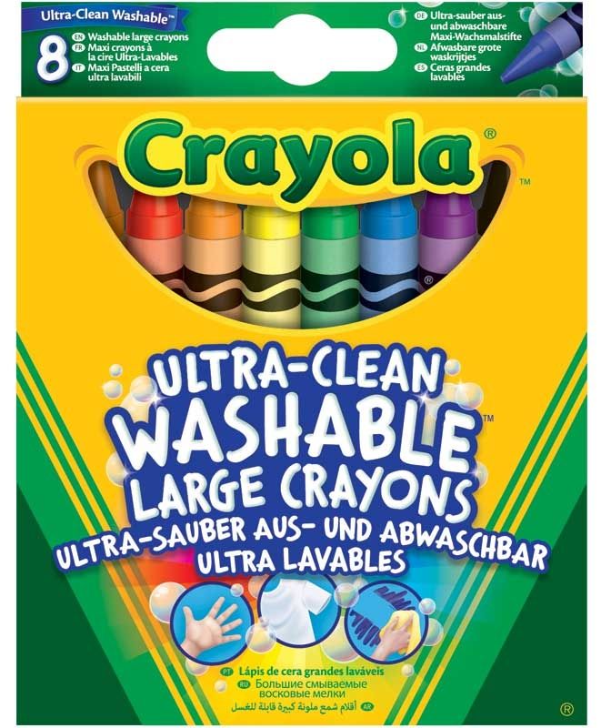 8 LARGE WASHABLE CRAYONS