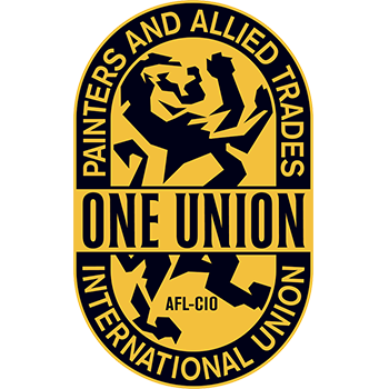 A logo for the painters and allied trades one union