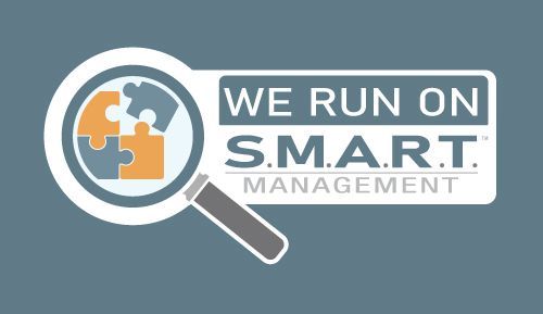 Logo of We Run on S.M.A.R.T. Management.