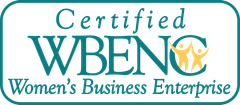 A logo for a certified women 's business enterprise