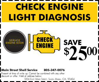 Check Engine Light Diagnosis Coupon