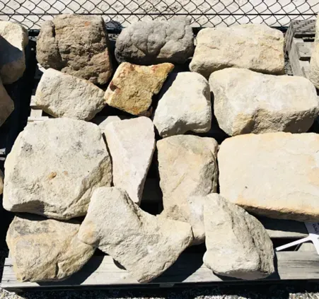 Stand Stone Garden Rock Pallets — Schutz Landscape and Garden Supplies in Tomerong, NSW