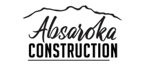 Logo: Absaroka Construction with mountain range above and line below the word "construction".