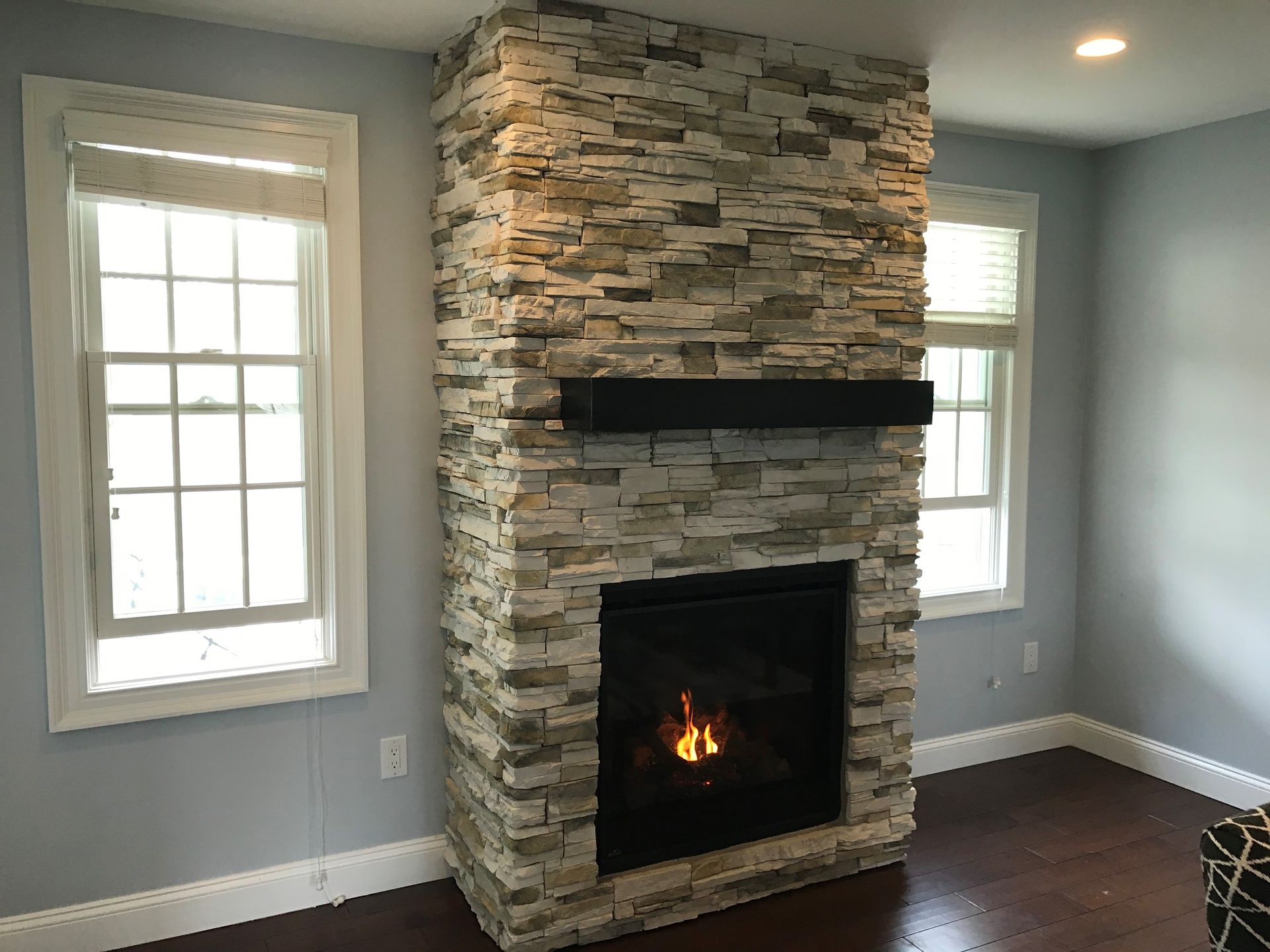 Two Windows With Fireplace | Palmyra, NJ | Expert Fireplace