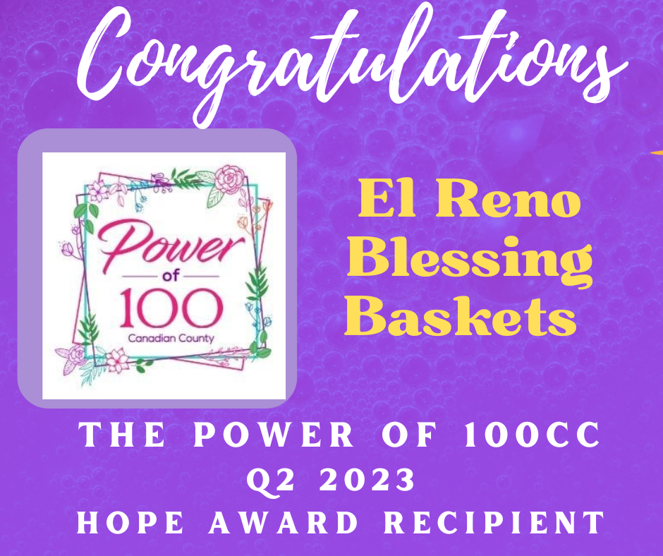 Congratulations el reno blessing baskets the power of 100cc hope award recipient