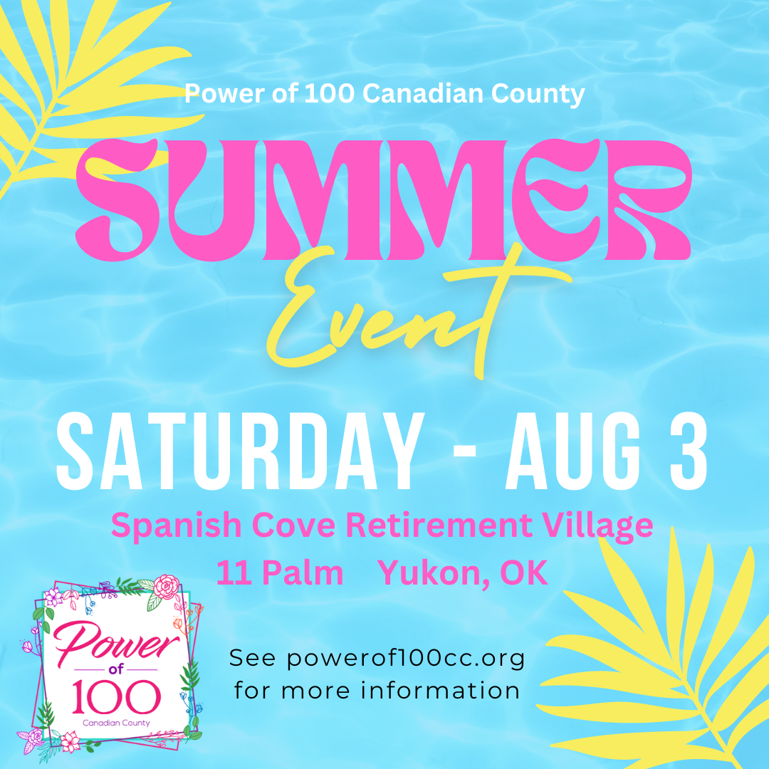 A poster for a summer event in spanish cove retirement village