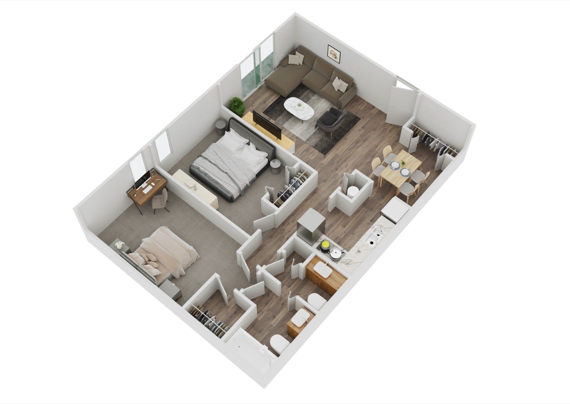 2 bedroom floorplan