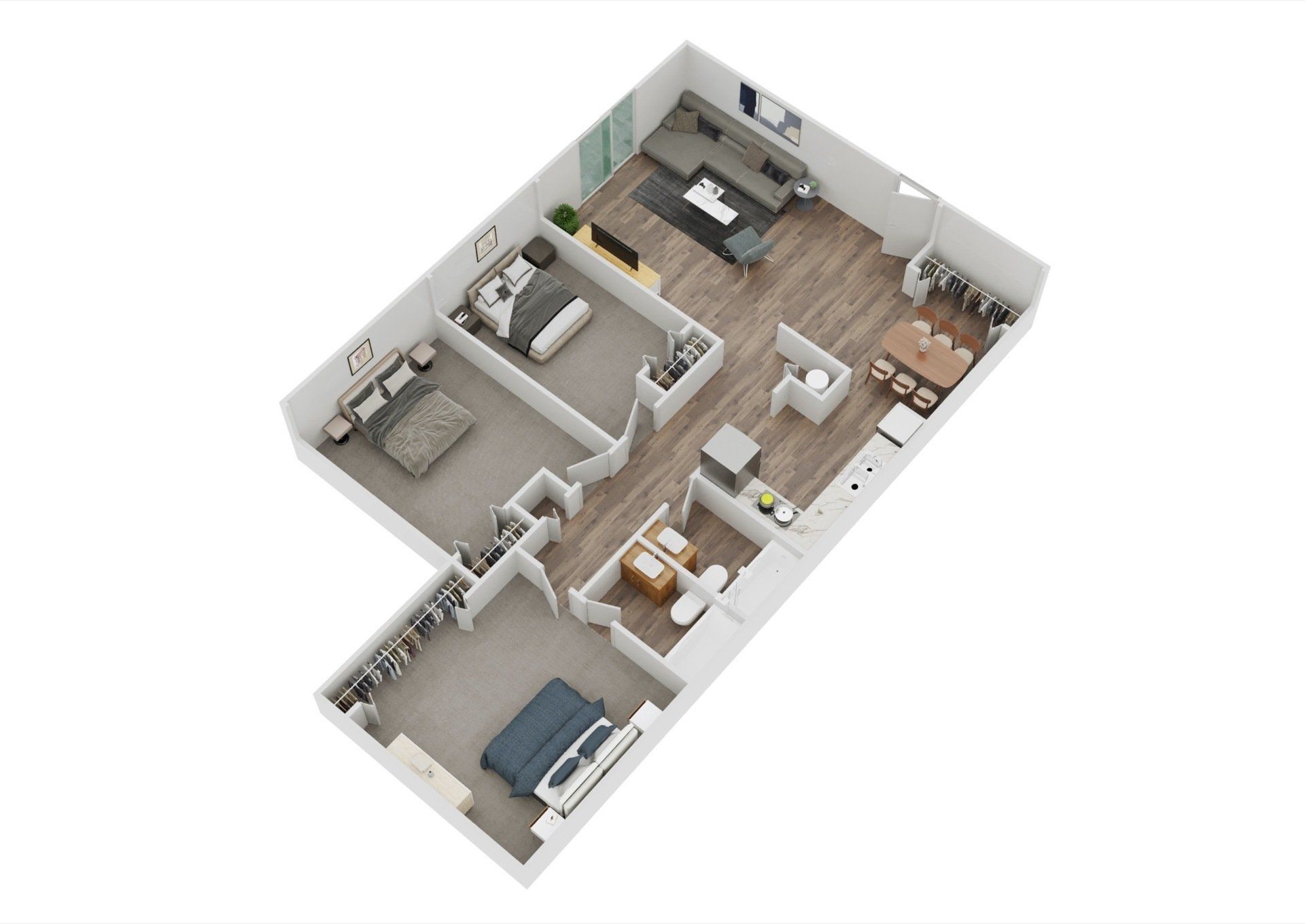 3 bedroom floorplan