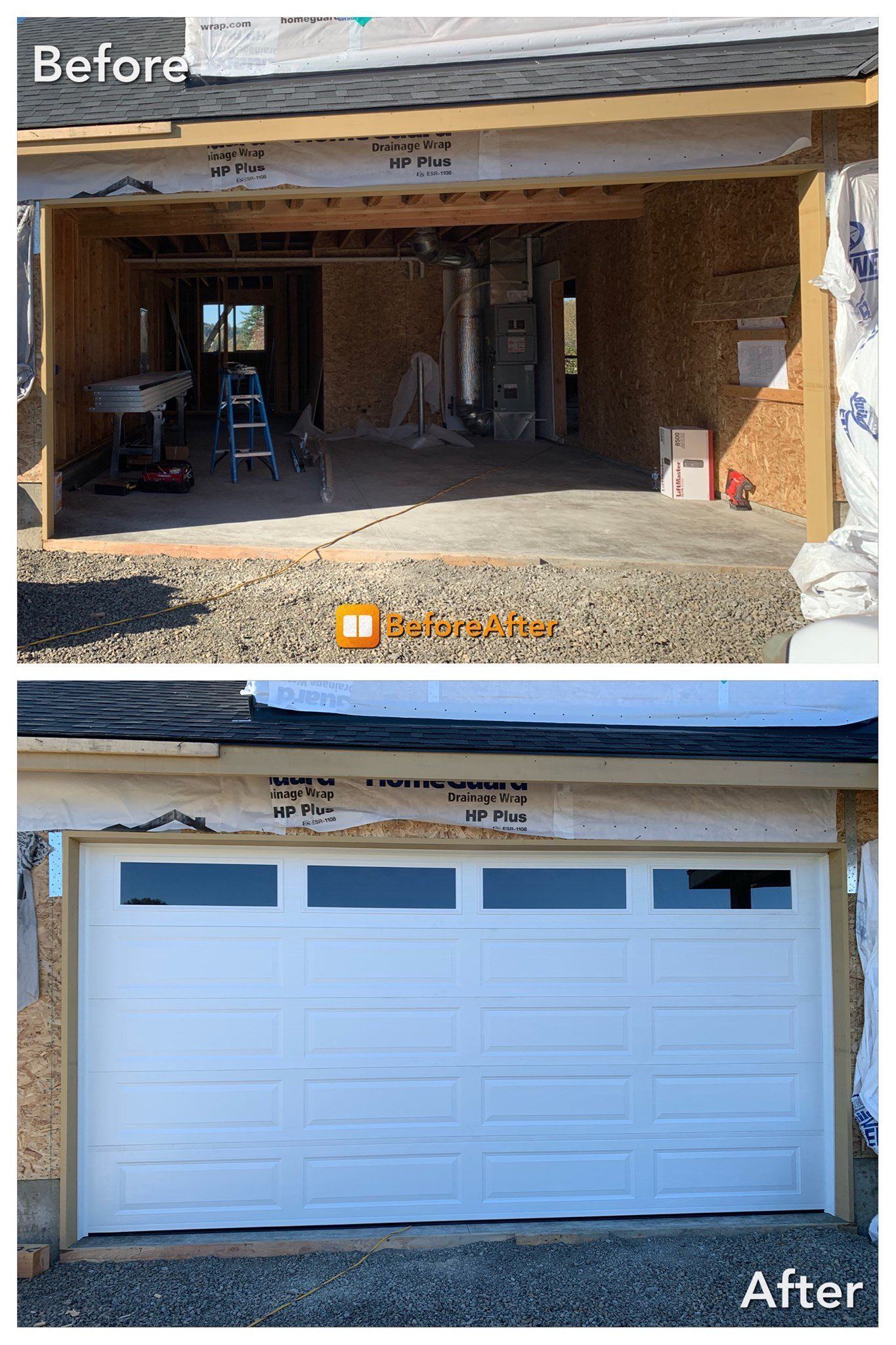 Garage Door Installation on a New House — Portland, OR — Alpha Garage Doors