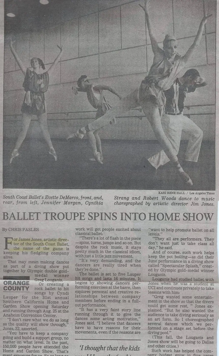A newspaper article about a ballet troupe spins into a home show