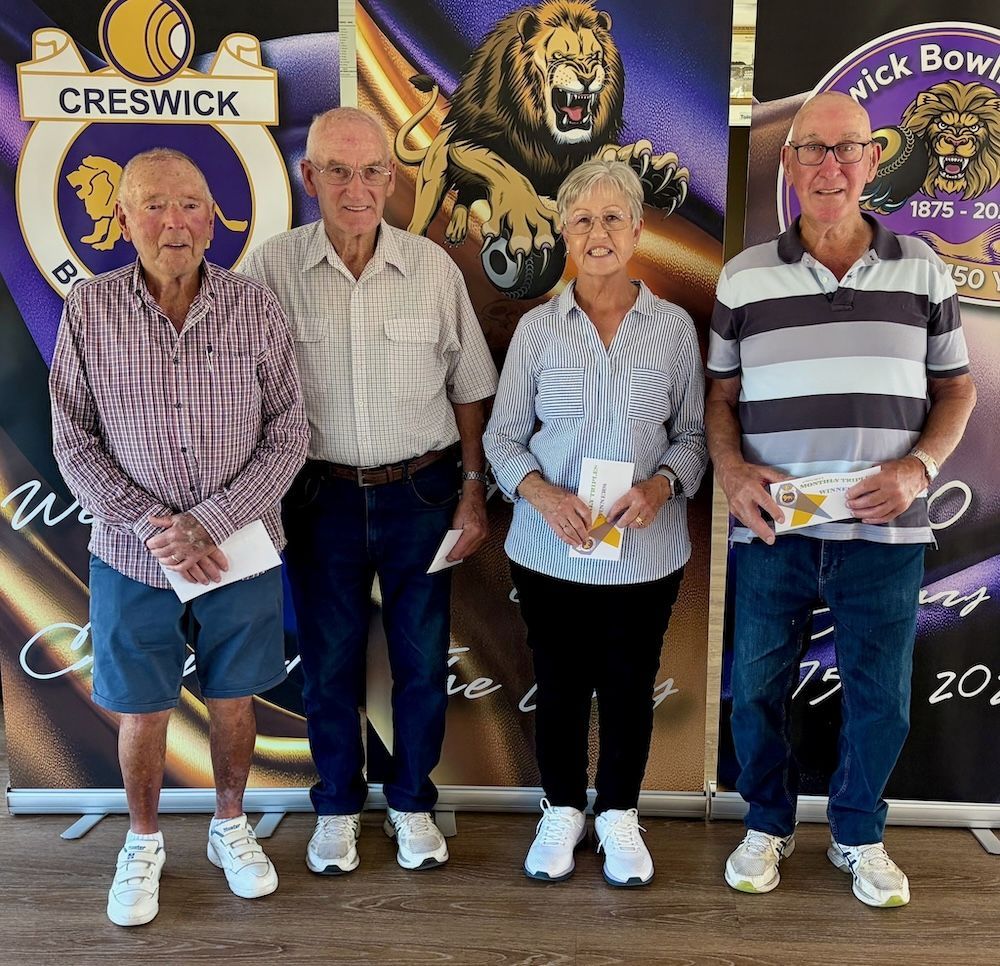 winners presented with vouchers.