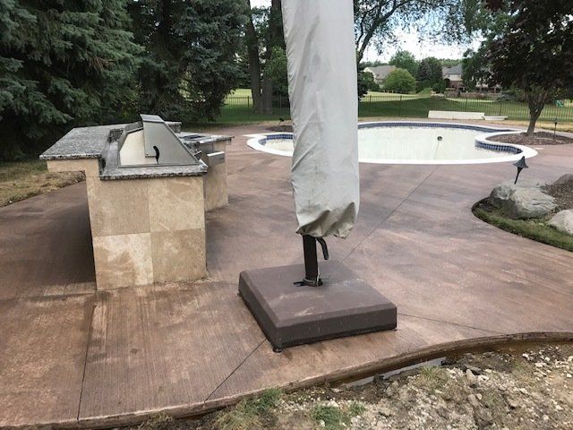 Swimming Pool Area ─ Sterling Heights, MI ─ D’Sano Concrete