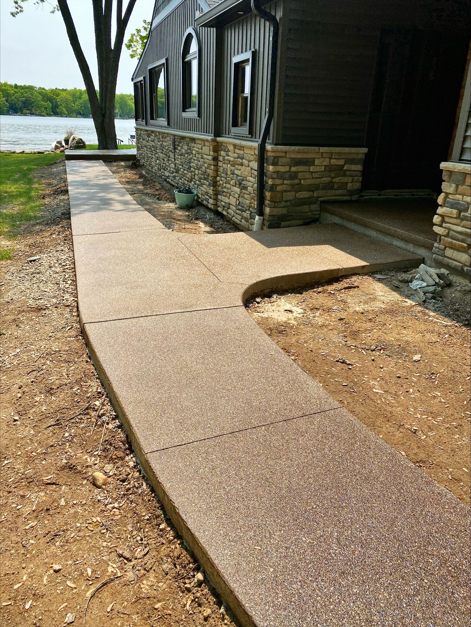 New Concreting floor pathway ─ Sterling Heights, MI ─ D’Sano Concrete