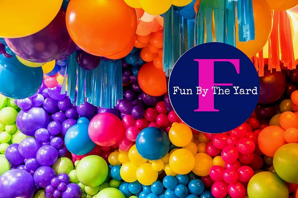 Colorful balloon arch with