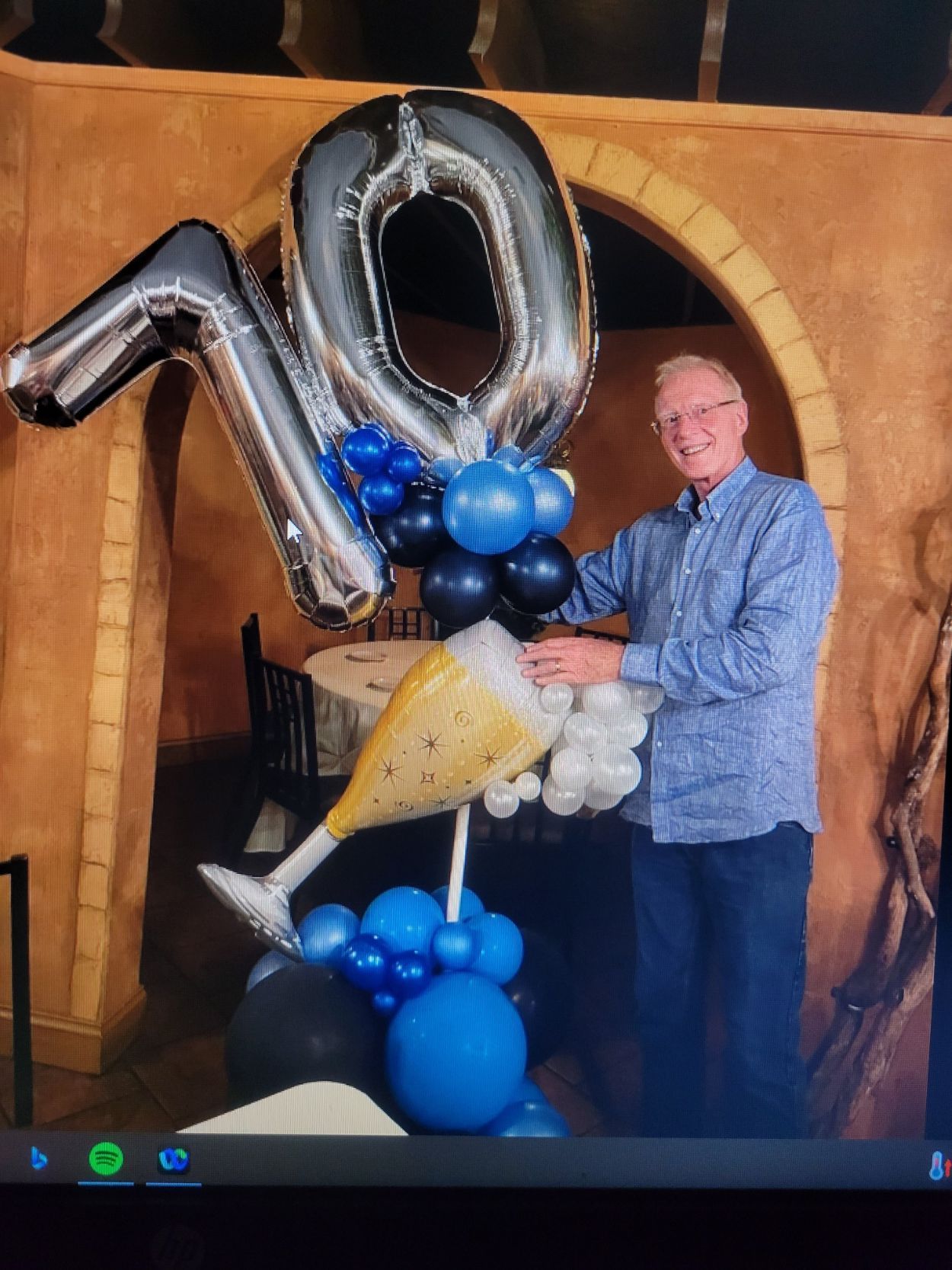 Balloon Marquee with age and birthday accents