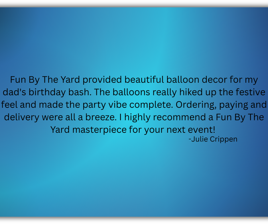 Testimonial for Fun By The Yard:  