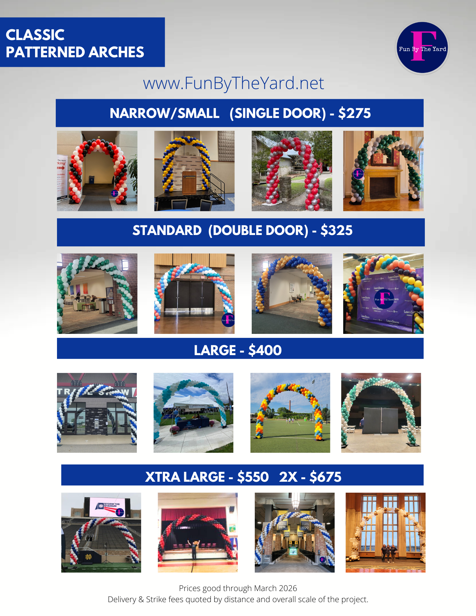 There are many different types of arches on this page.