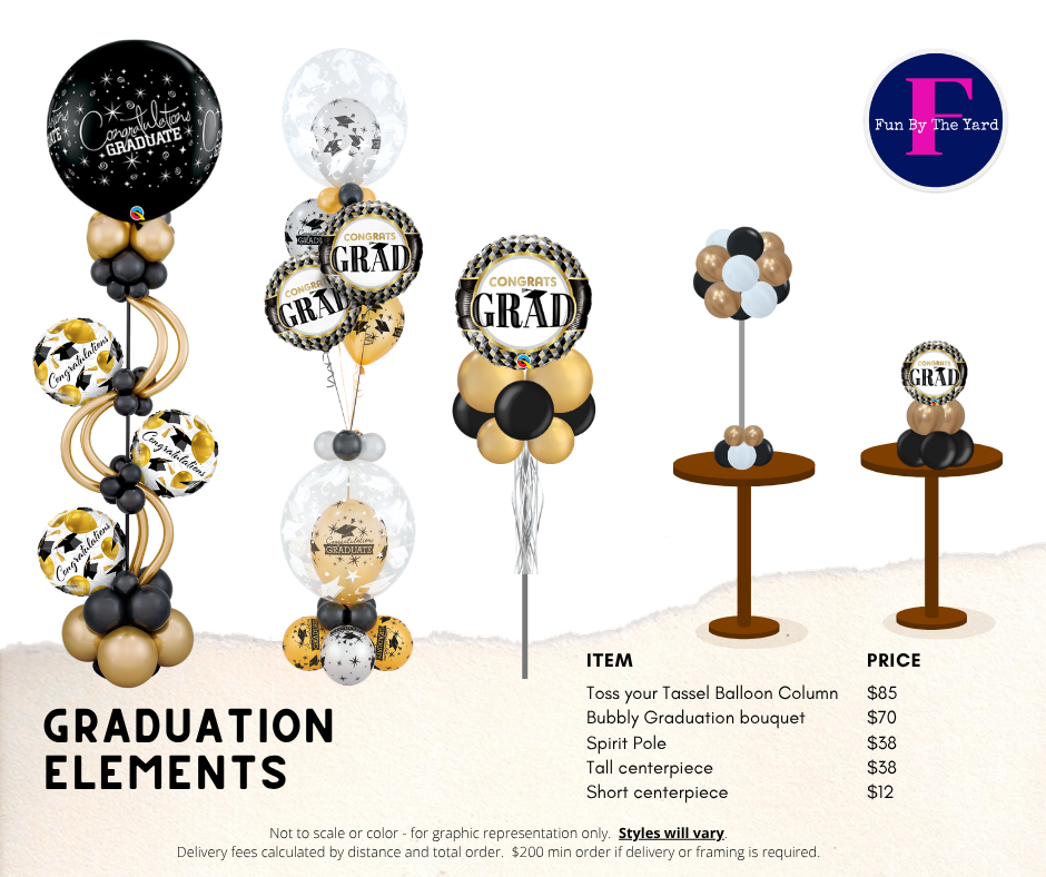 A flyer for graduation specials for the year 2024