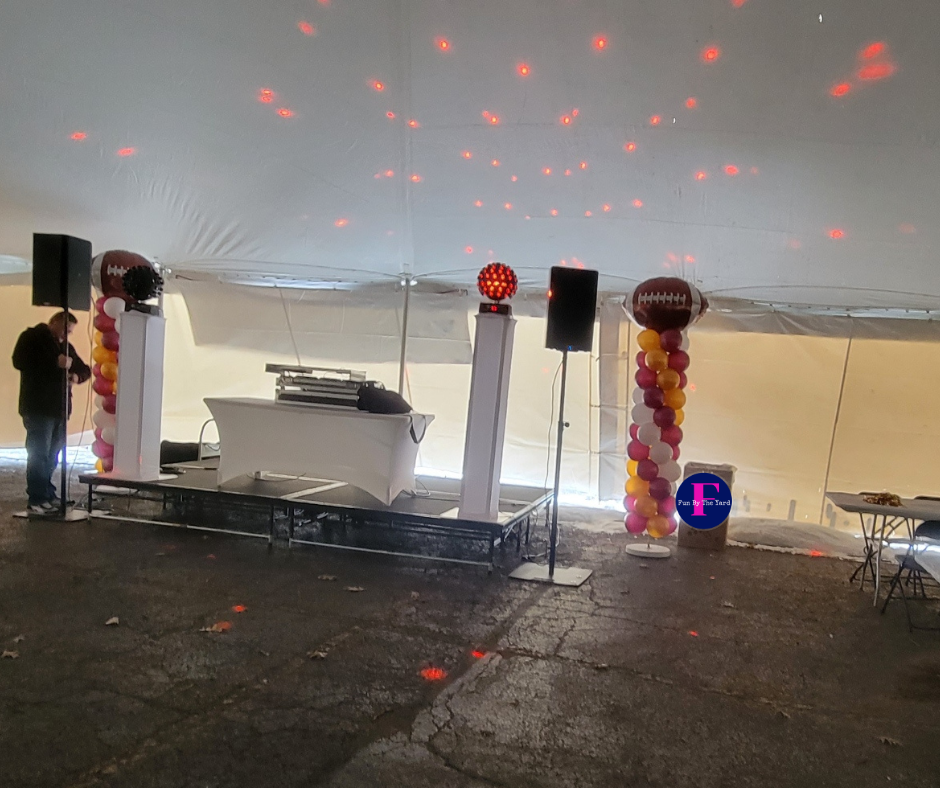 football balloon columns