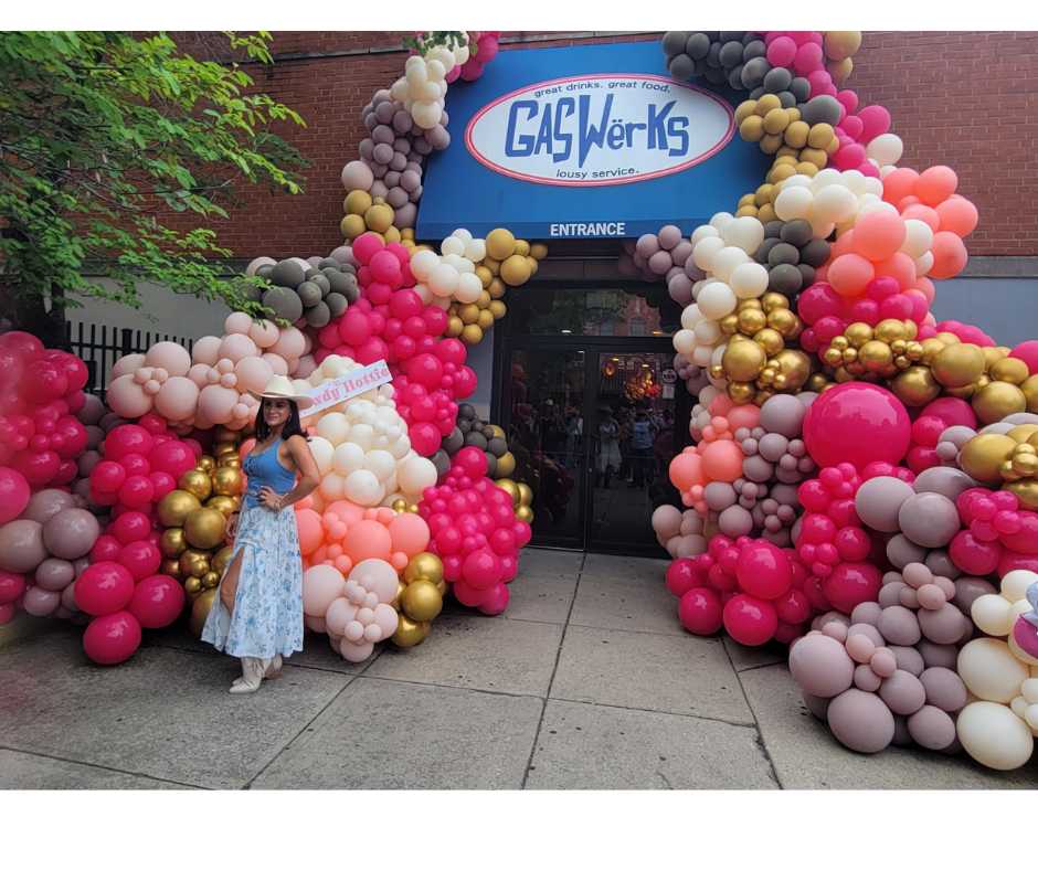 Organic freeform balloons at grand enterance