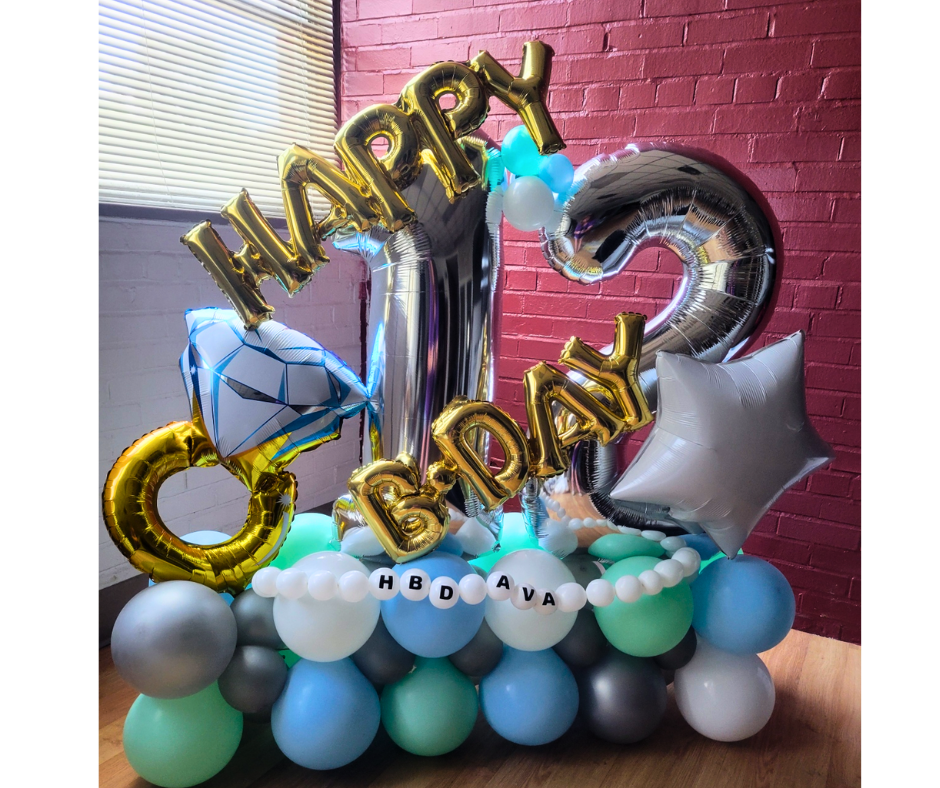 Birthday balloon arrangement: