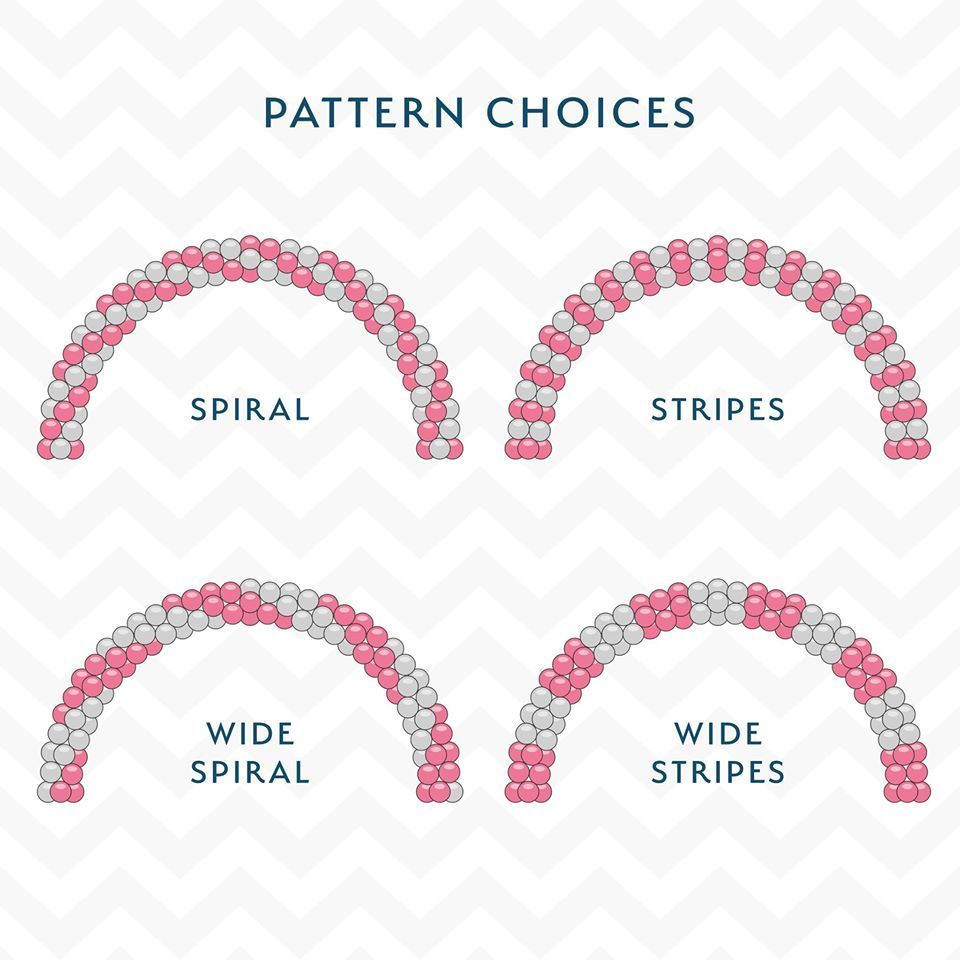 There are many different patterns of balloons to choose from.
