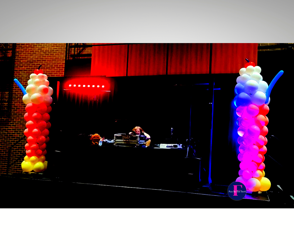 balloon sculptures made to look like milkshakes.