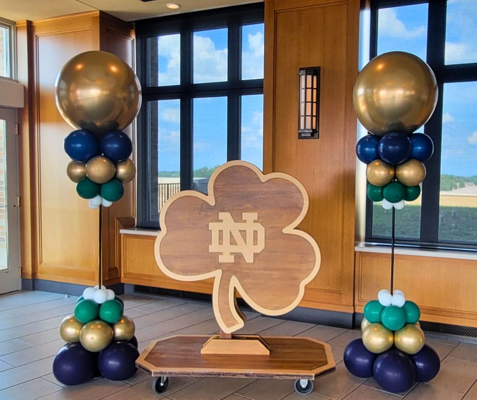 Notre Dame balloon columns from fbty