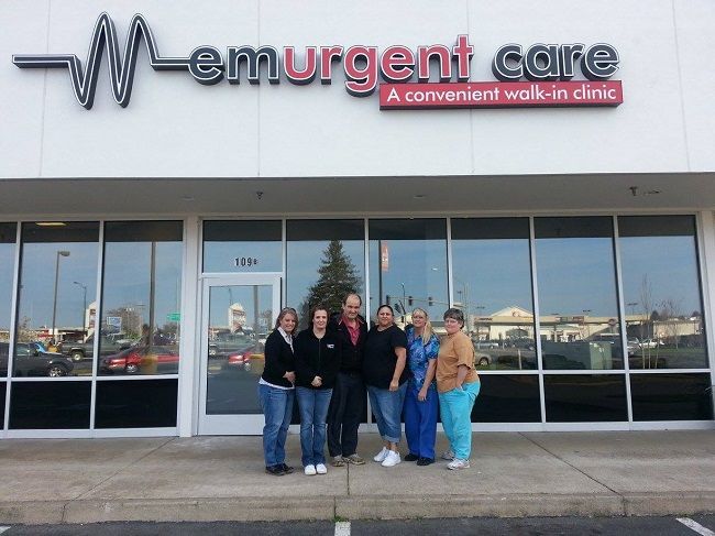 Urgent care clinic building exterior