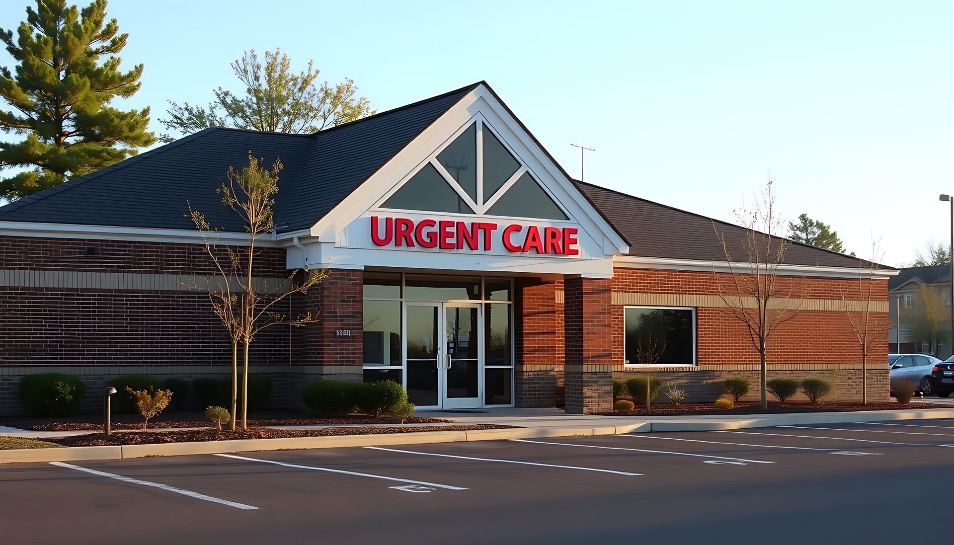 exterior image of modern urgent care clinic