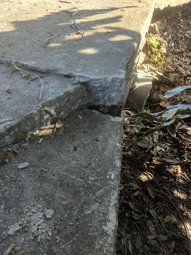 Damaged concrete
