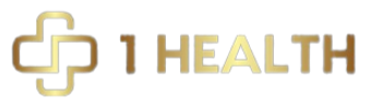 A logo for a company called 1 health