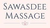 A logo for a massage salon called sawasdee massage.