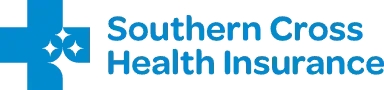 Southern Cross Health Insurance logo with a blue cross and text.