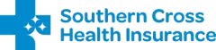 Southern Cross Health Insurance logo with a blue cross and text.