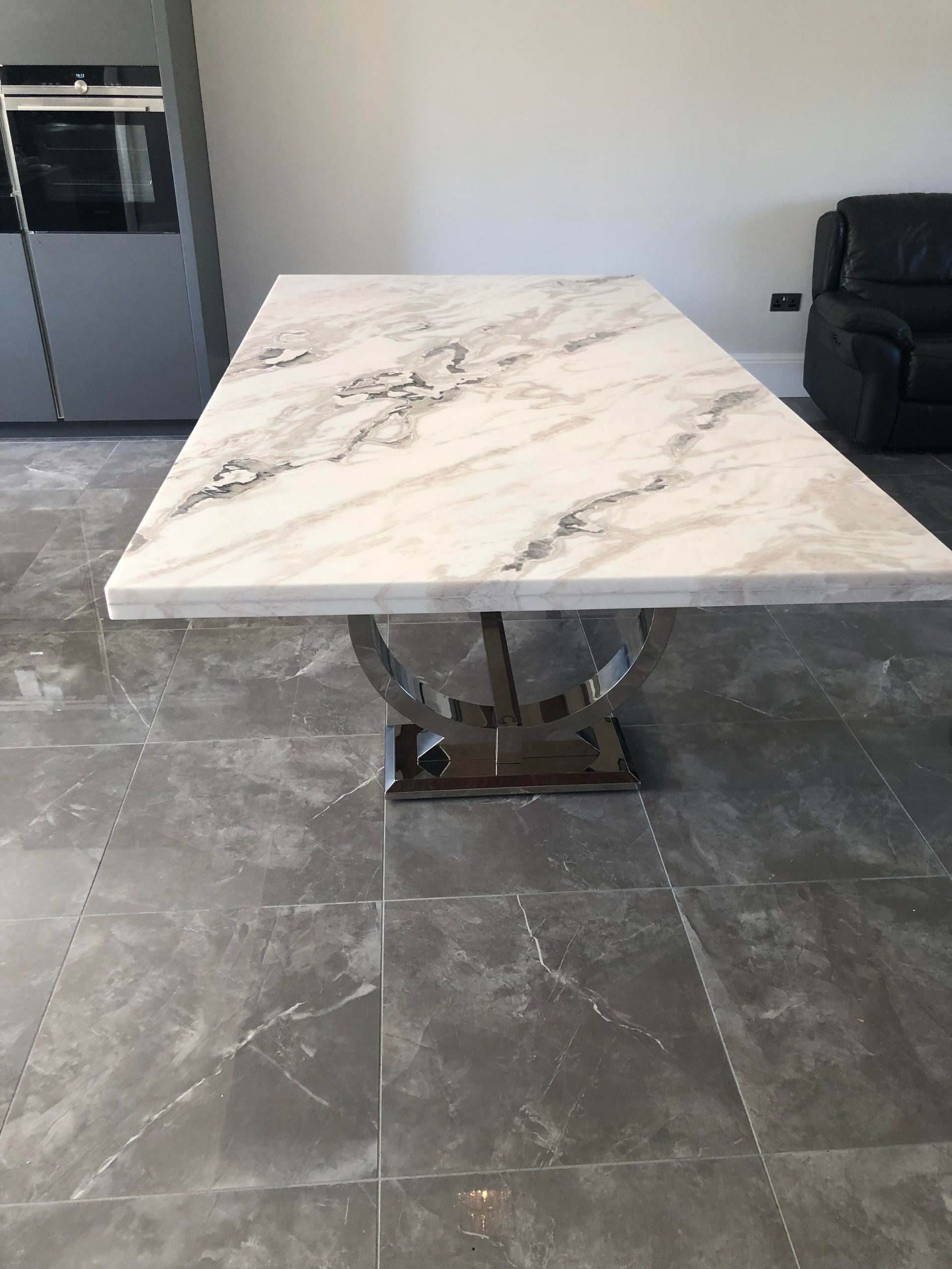 Bespoke marble surface installed by Aleia Home, Birchwood Road SE London