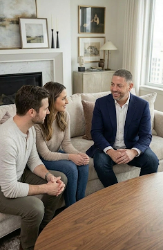 Aleia Home founder consulting with client on home renovation project