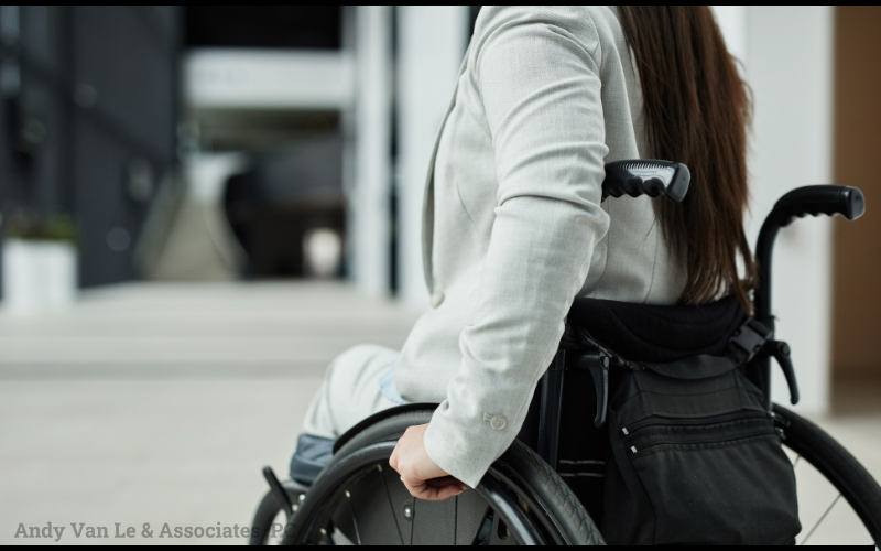 workplace discrimination attorney in San Diego. Woman in a wheelchair.