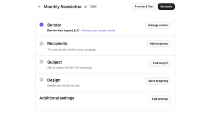 A screenshot of a monthly newsletter on a website.