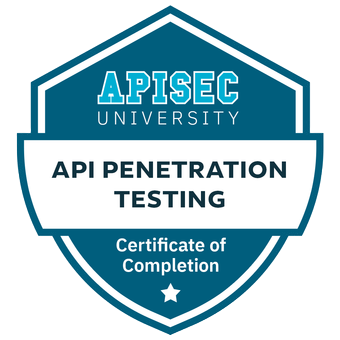 API Penetration Testing Zertifizierung APISEC University Certificate of Completion
