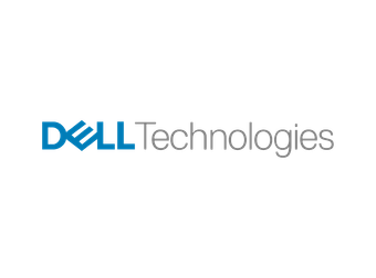 Logotipo da Dell Technologies em azul e cinza.
