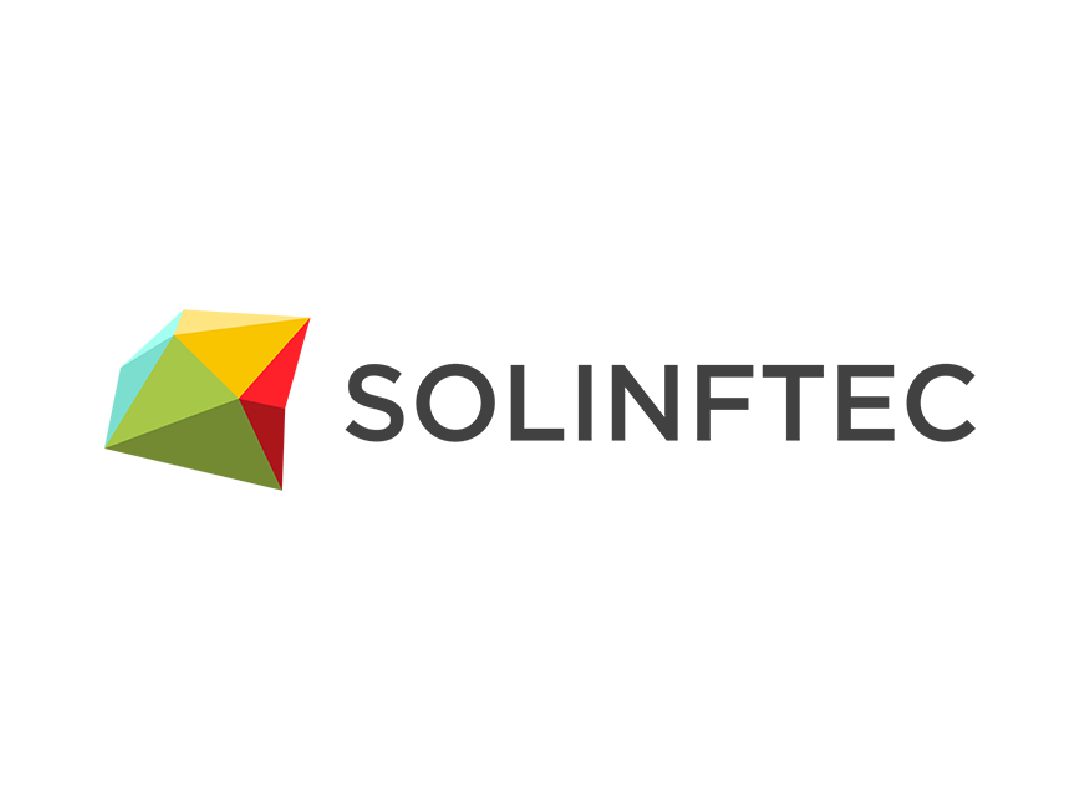 Logotipo da SOLINFTEC: forma geométrica em várias cores, texto "SOLINFTEC" à direita.
