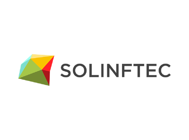Logotipo da SOLINFTEC: forma geométrica em várias cores, texto "SOLINFTEC" à direita.