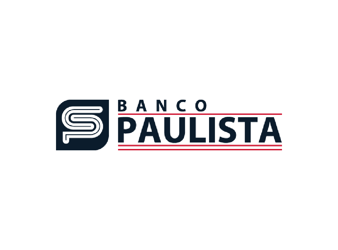 Logotipo do Banco Paulista com ícone "S" estilizado e texto.